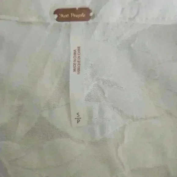 Free People Womens White Cant Stop Dreaming Oversized Blouse S - Picture 11 of 15